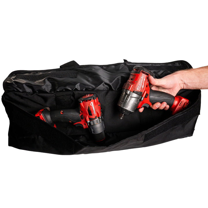 AGM GO-Bag putting tools in exterior pouch