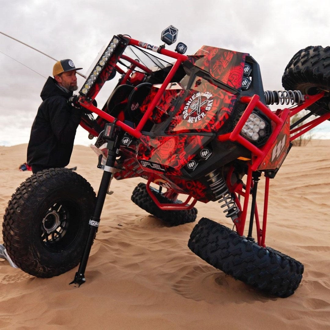 Recovering a rolled over UTV with the Electric Jack -  AGM products