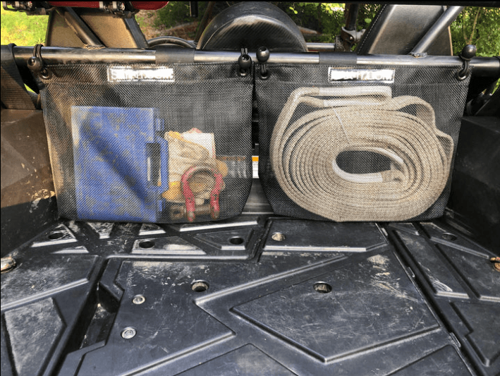 2 Gear Sacks with tools and a tow rope