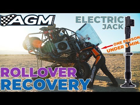AGM Electric Jack Rollover recovery video-jack-offroad-lifesaver